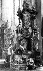 Ritning av ett altare, 1885 (ritning)